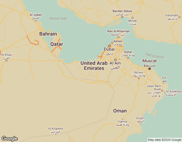 Map of United Arab Emirates